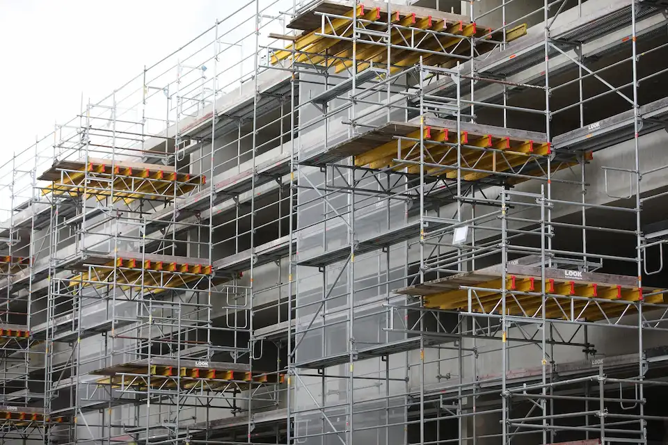 East County San Diego Scaffolding modular frame installation with multiple work decks